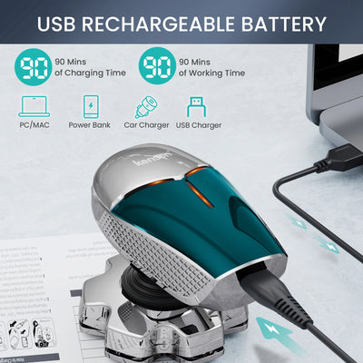Kensen S18™ – 5-i-1 Head Shaver m. 7D Blade & LED Display