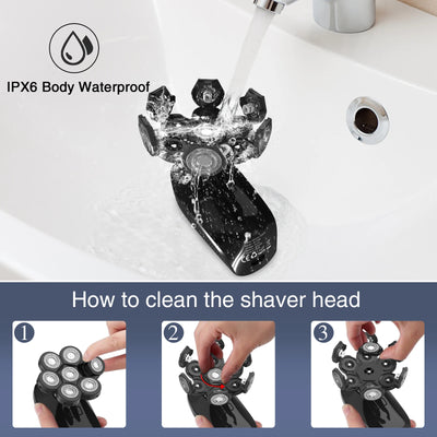 Kensen 5-i-1™ 7D Shaver Kit – IPX6, LED & Udskiftelige Hoveder