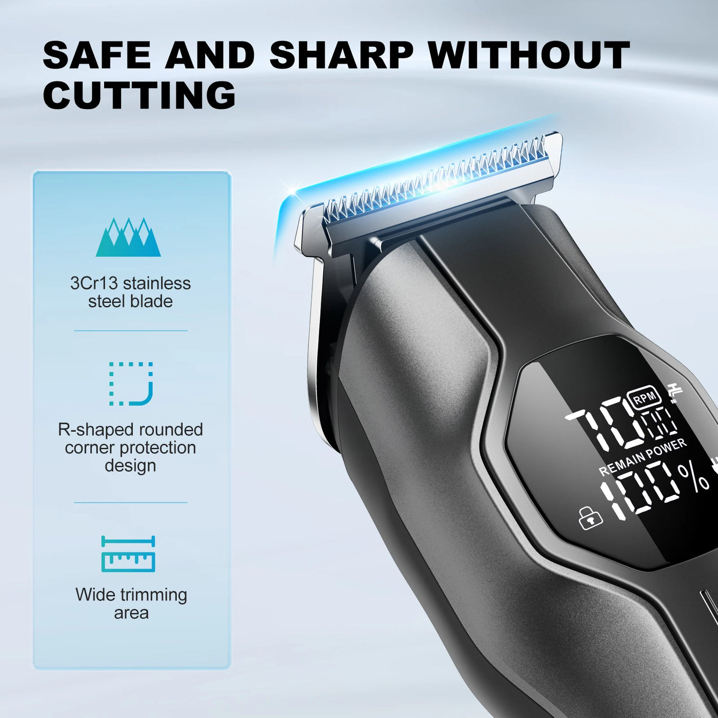 Kensen S30™ – 4-i-1 Trimmer m. LED & Lang Batteritid (IPX7)